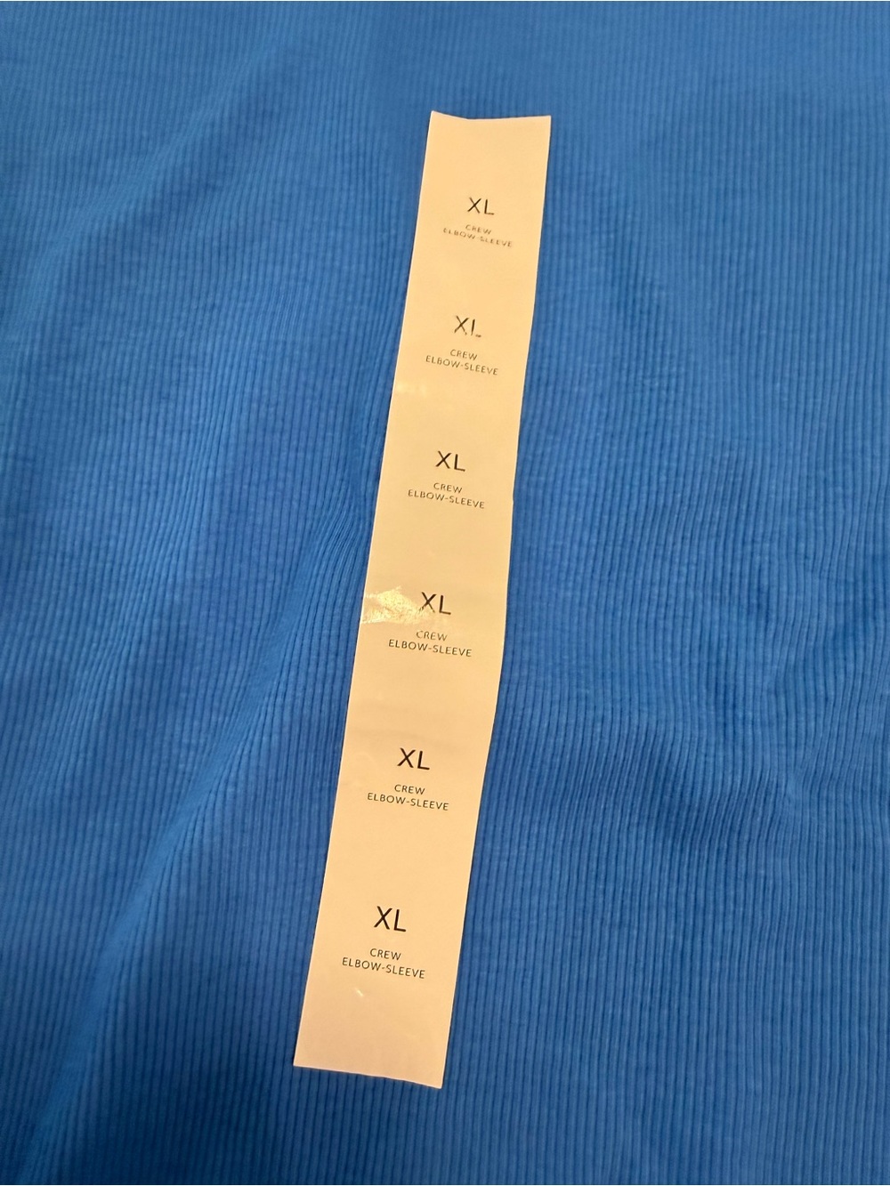 Banana Republic Factory Crew Ribbed Elbow Sleeve blue top SZ XL - Picture 6 of 12